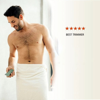 Trymer do włosów, elektryczny trymer pod paskiem zbudowany dla mężczyzn, bez wysiłku Tri brzydkie włosy, wodoodporna golarka do ciała z pachwiną ładowanie USB 6